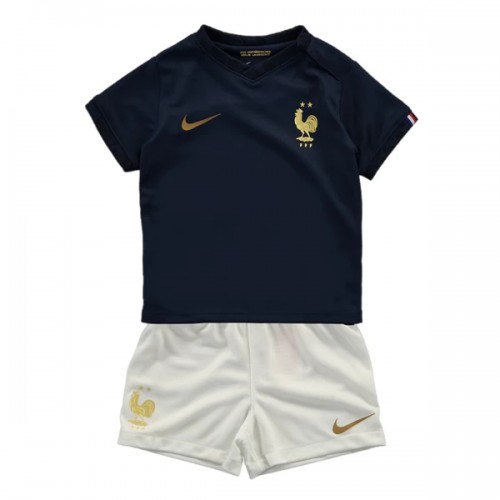 Günstige Fußballtrikots Frankreich Kinder Heimtrikot FIFA WM 2022 Kurzarm Günstige Fußballtrikots Frankreich Kinder Heimtrikot FIFA WM 2022 Kurzarm
